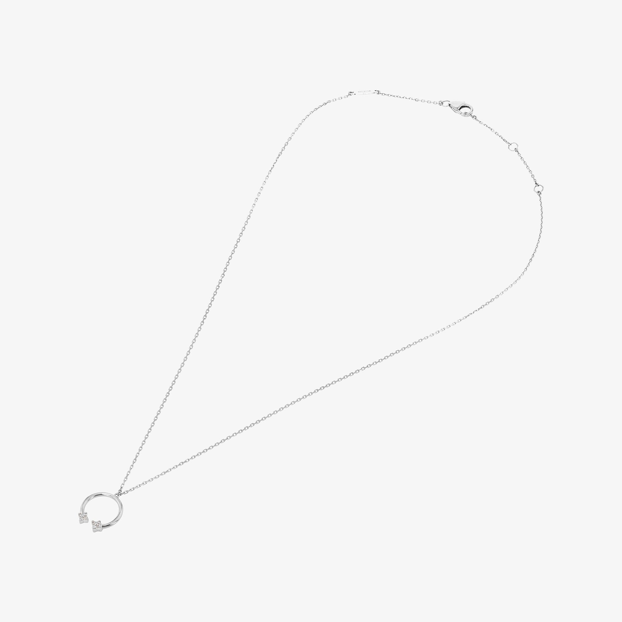 Barq  White Gold and Diamond Necklace