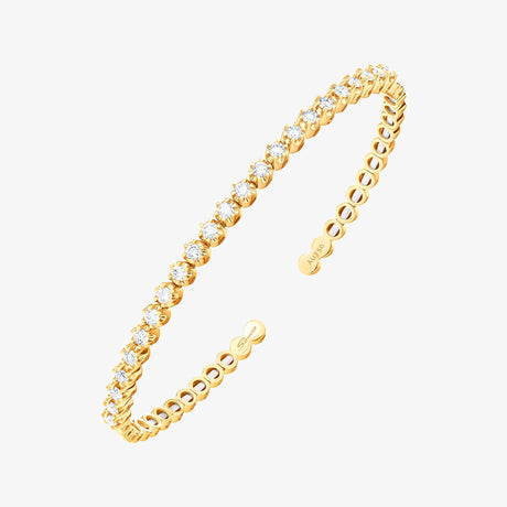 Barq Yellow Gold Diamond Bangle - BRACELET WOMAN by Samra Jewellery