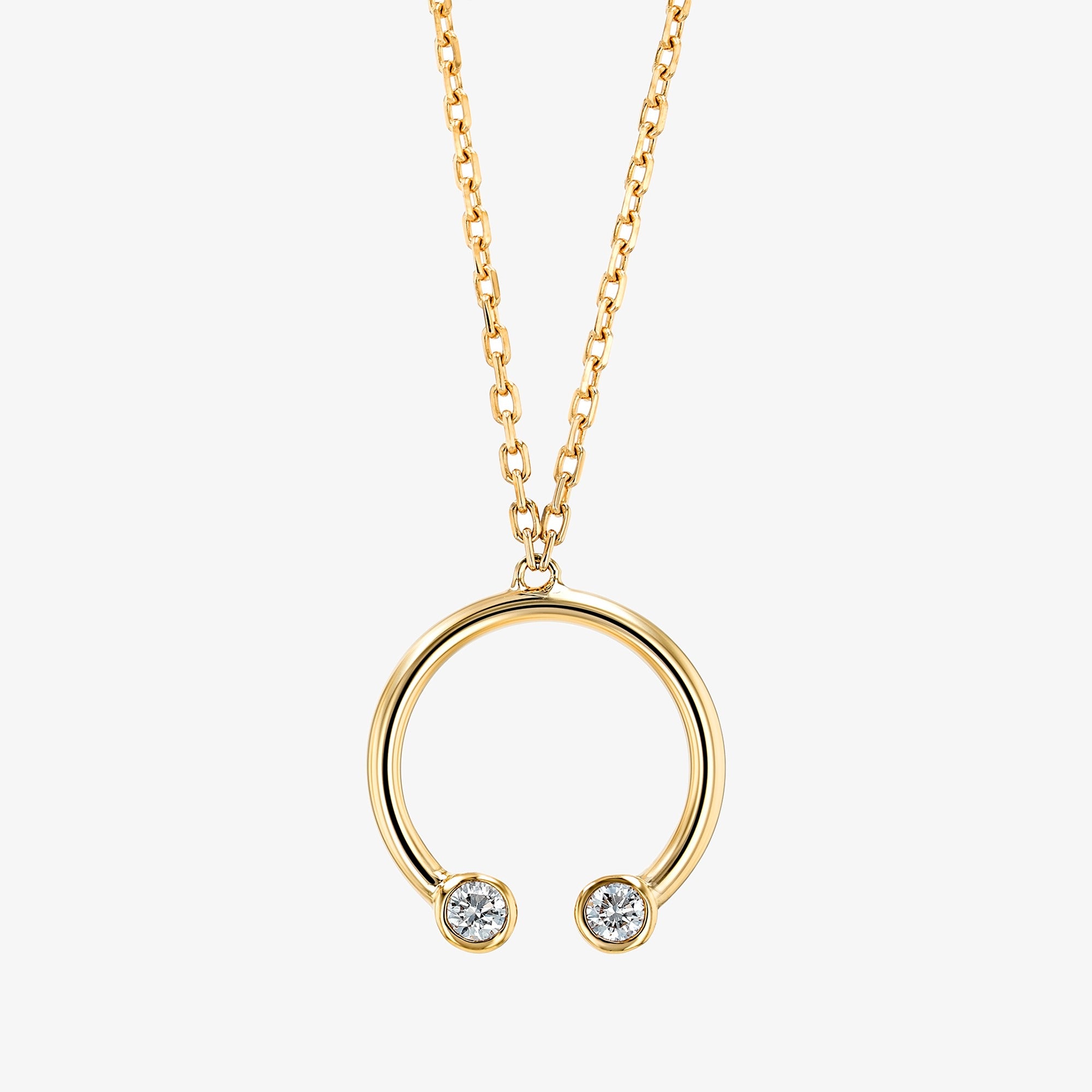 Barq  Yellow Gold and Diamond Necklace