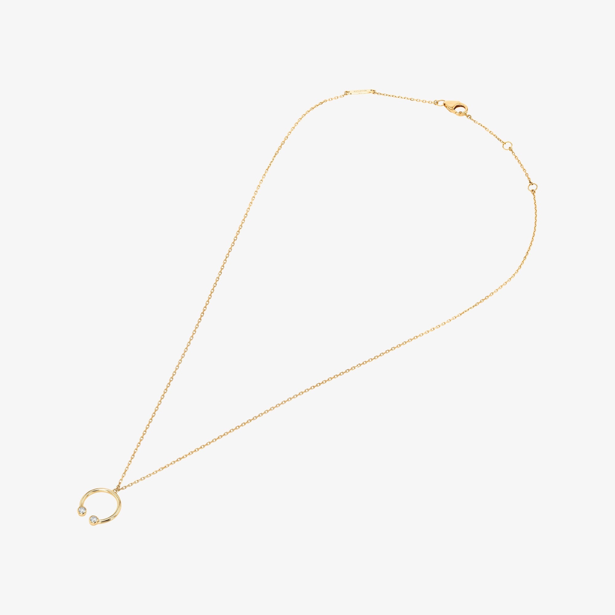 Barq  Yellow Gold and Diamond Necklace