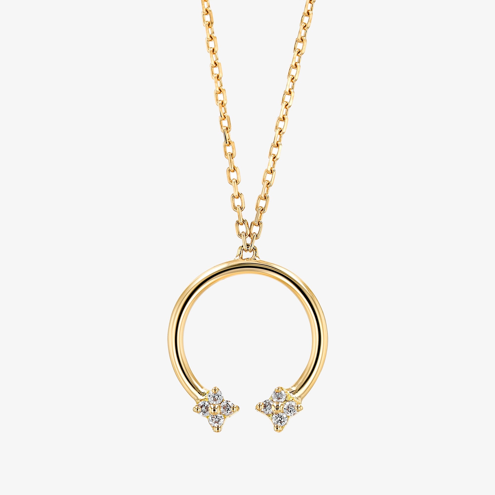 Barq  Yellow Gold and Diamond Necklace