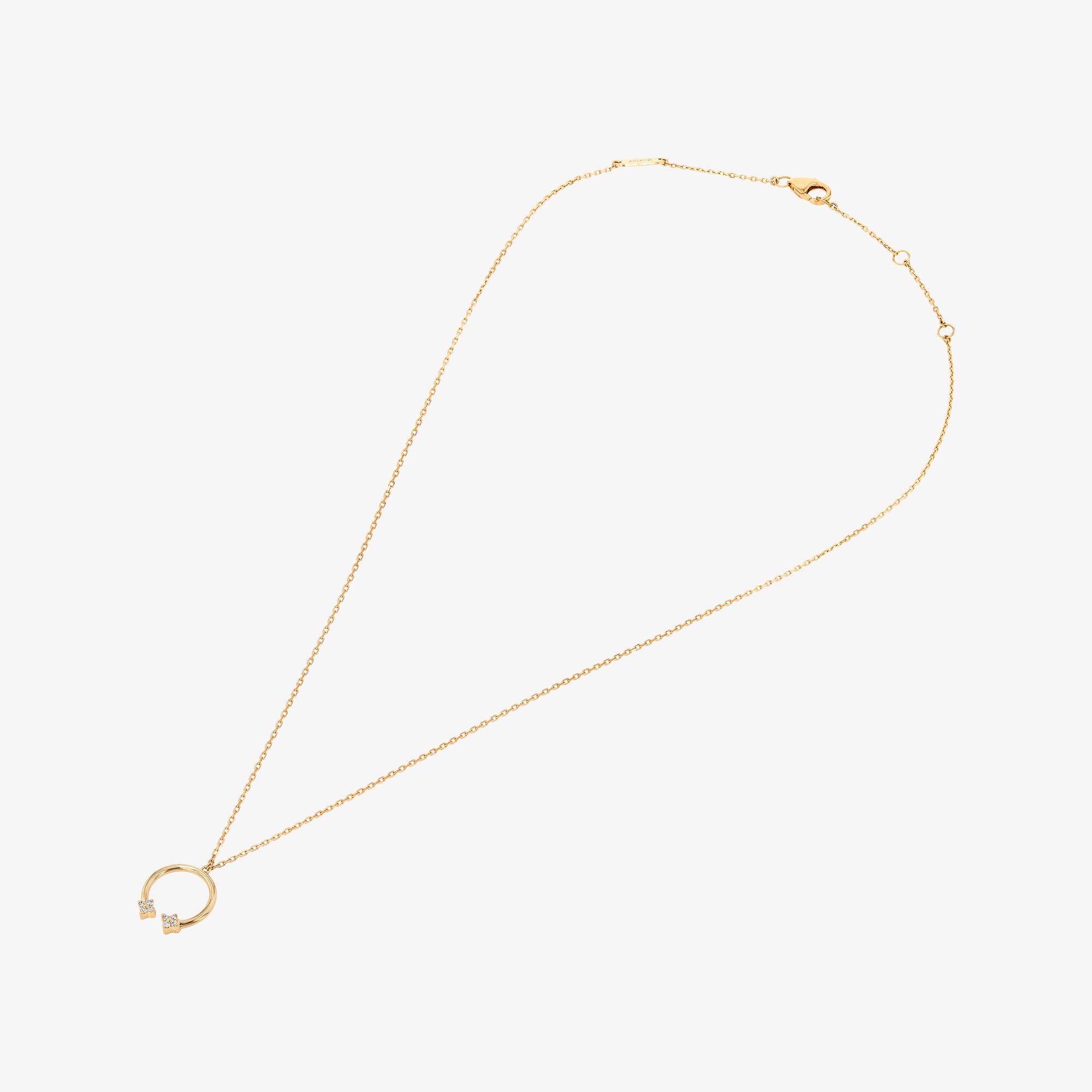 Barq  Yellow Gold and Diamond Necklace