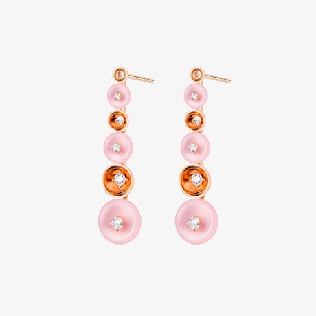 Bint Al Matar Rose Gold Dangling Earrings - EARRING WOMAN by Samra Jewellery