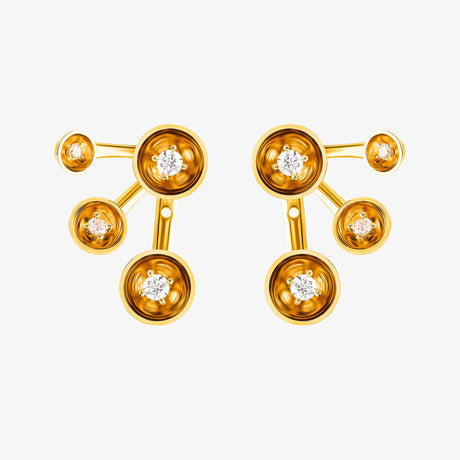 Bint Al Matar Yellow Gold Earrings - EARRING WOMAN by Samra Jewellery