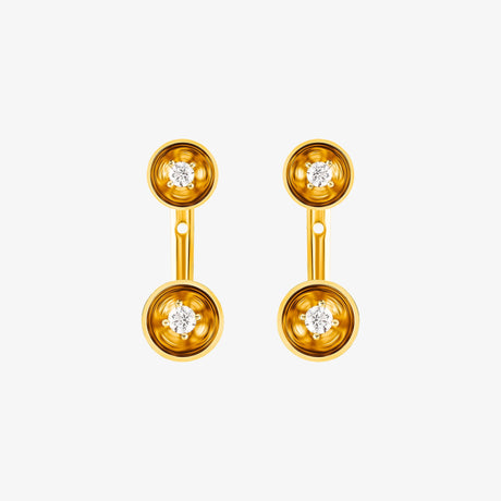 Bint Al Matar Yellow Gold Ear Jacket - EARRING WOMAN by Samra Jewellery