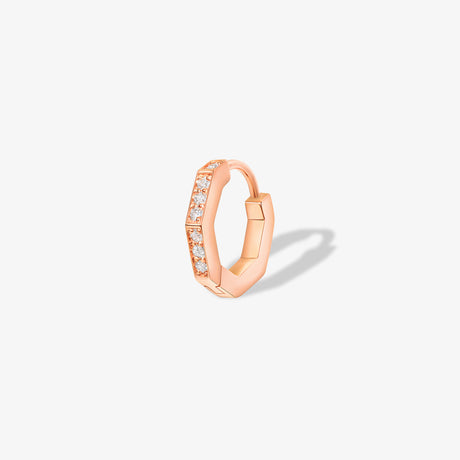 Birwaz Turath Diamond Small Hoop Piercing - EARRING WOMAN by Samra Jewellery