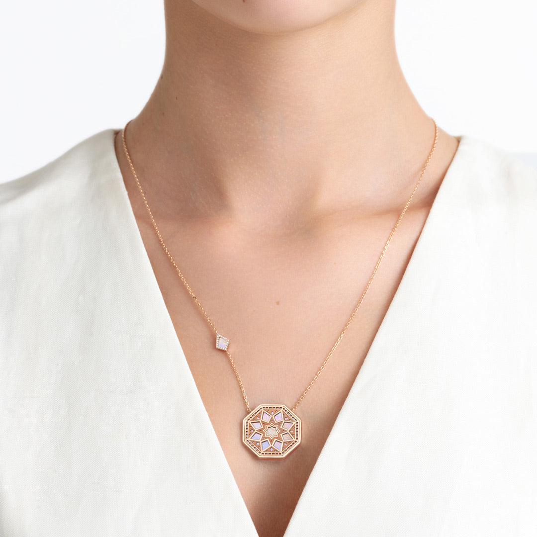 Classic Turath Large Necklace - Samra Jewellery - Diamond Jewellery - TURATH