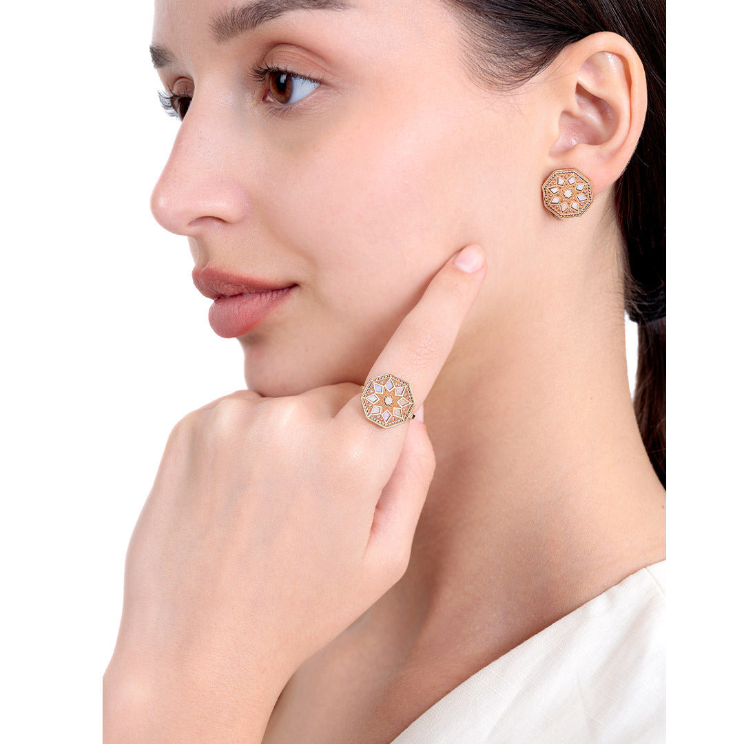 Classic Turath Small Earrings - Samra Jewellery - Diamond Jewellery - TURATH