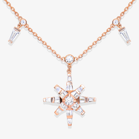 Daw Rose Gold Diamond Necklace - NECKLACE WOMAN by Samra Jewellery