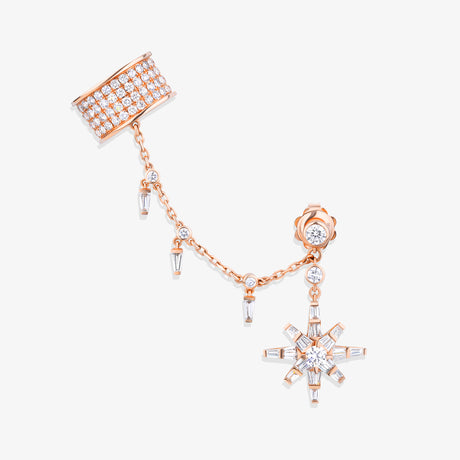 Daw Rose Gold Diamond Ear Cuff - EARRING WOMAN by Samra Jewellery