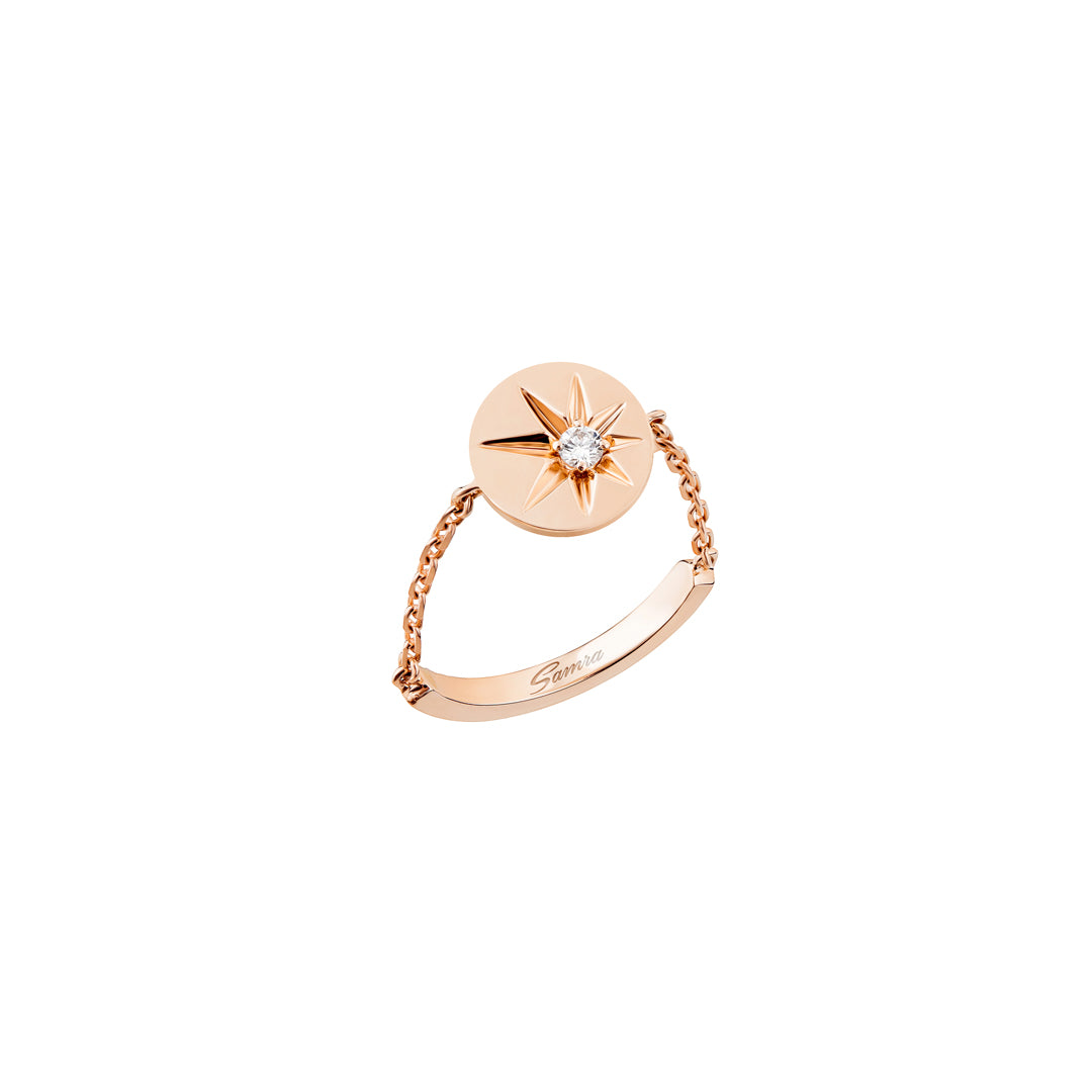 Daw Rose Gold Ring with Diamond - Samra Jewellery - Diamond Jewellery - DAW