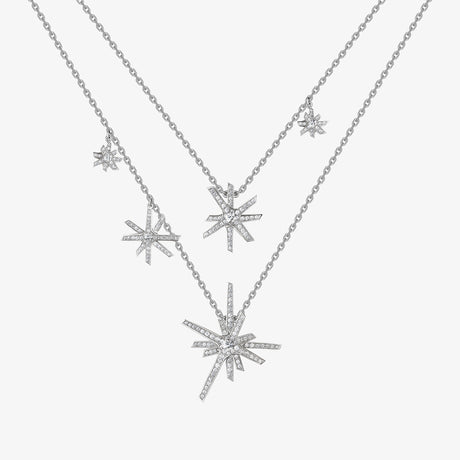 Daw Multi Charms Diamond Double Necklace - NECKLACE WOMAN by Samra Jewellery