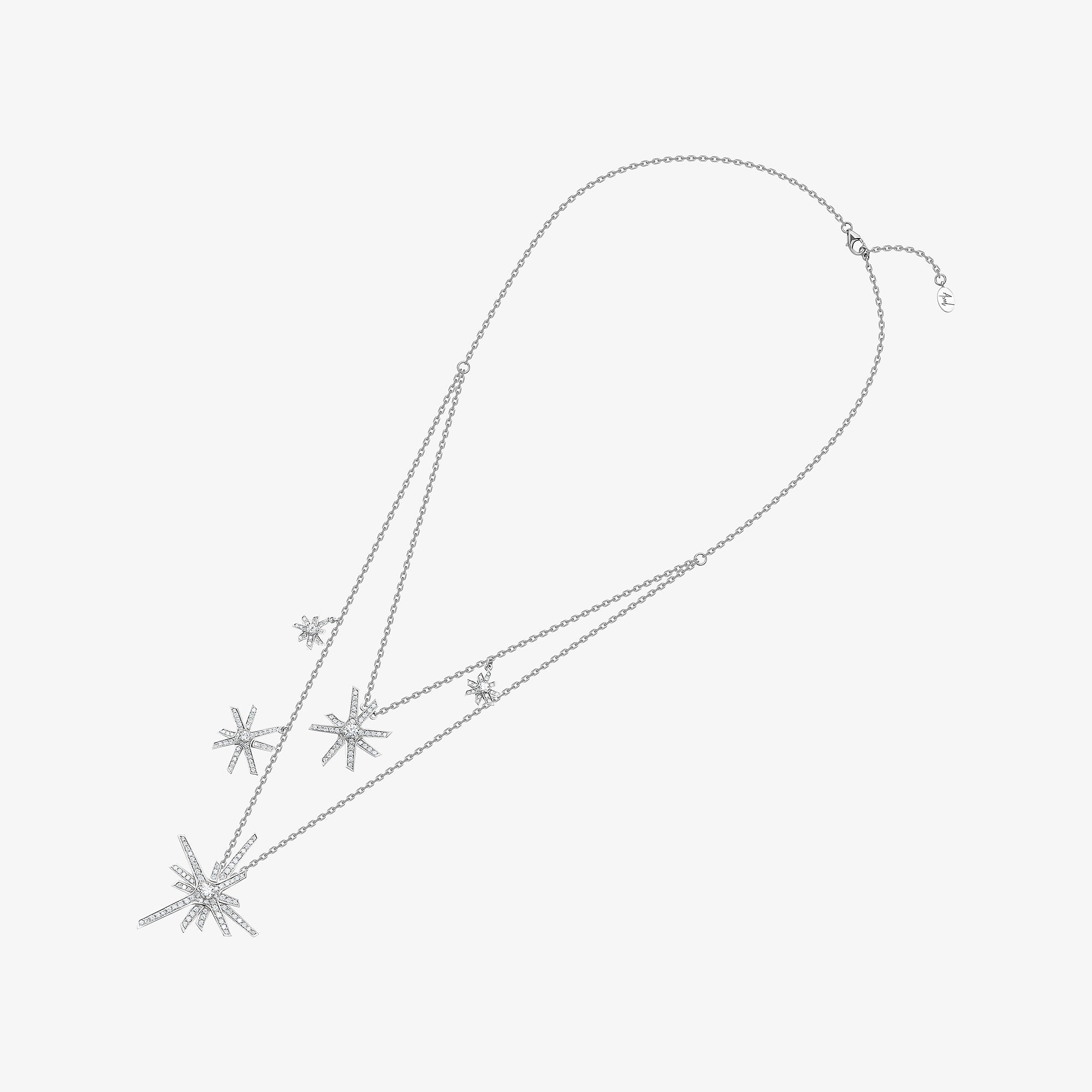 عقد ماسي مزدوج بقلادات متعددة من مجموعة ضوء