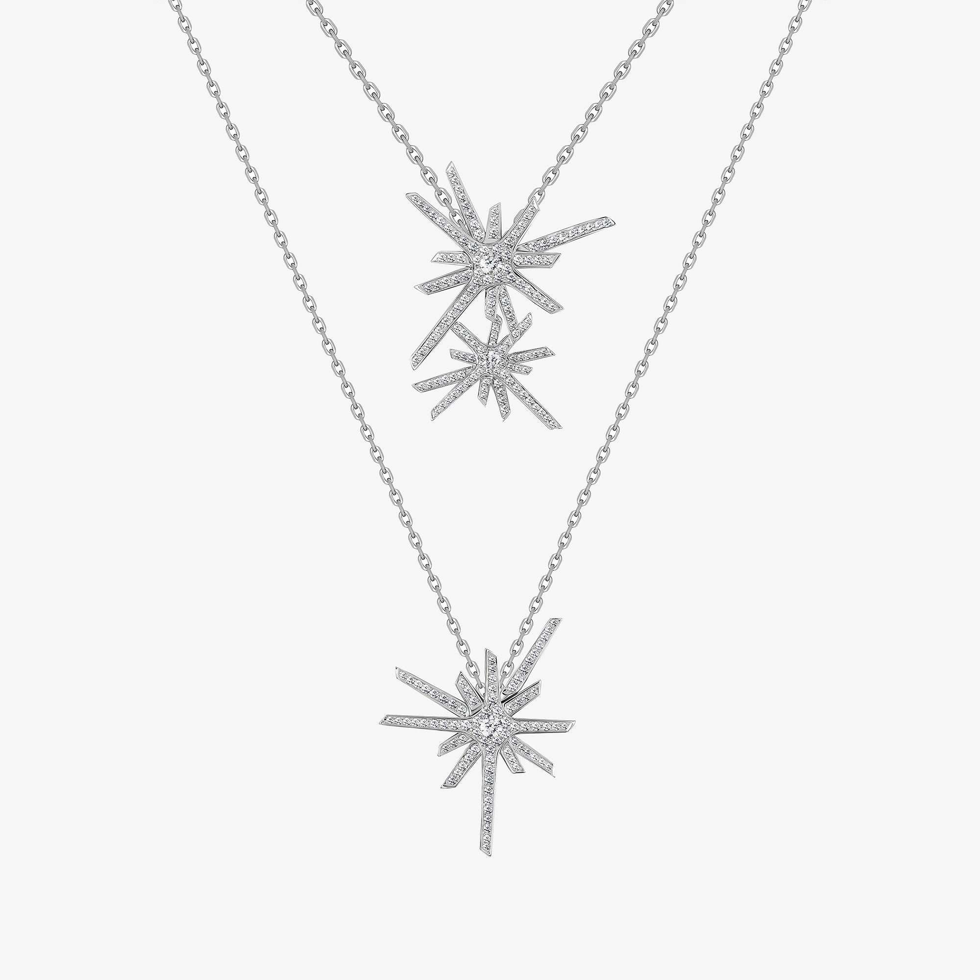 عقد ماسي مزدوج من مجموعة ضوء