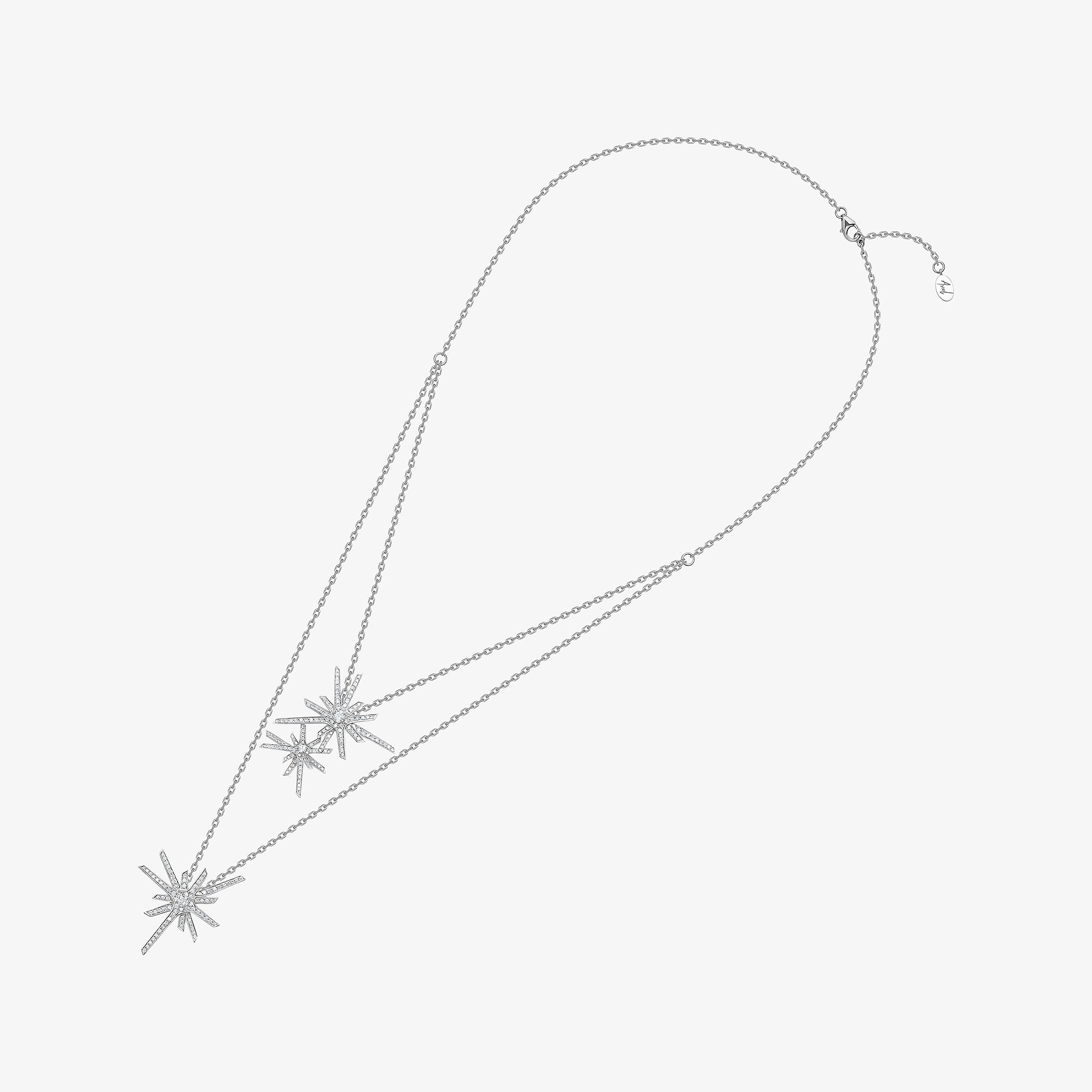 عقد ماسي مزدوج من مجموعة ضوء