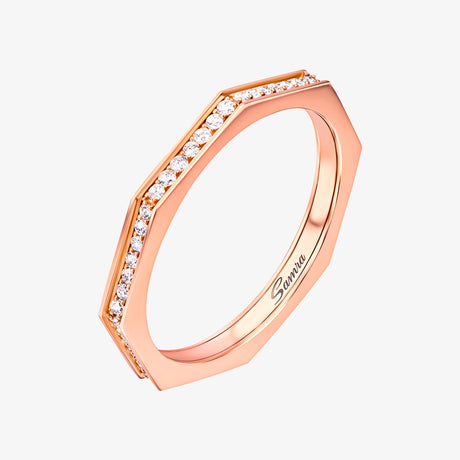 Dibla Turath Diamond Rose Gold Band - RING WOMAN by Samra Jewellery