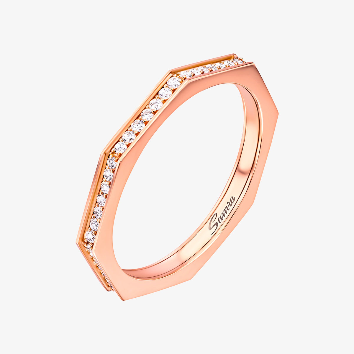 Dibla Diamond Rose Gold Band – Samra Jewellery