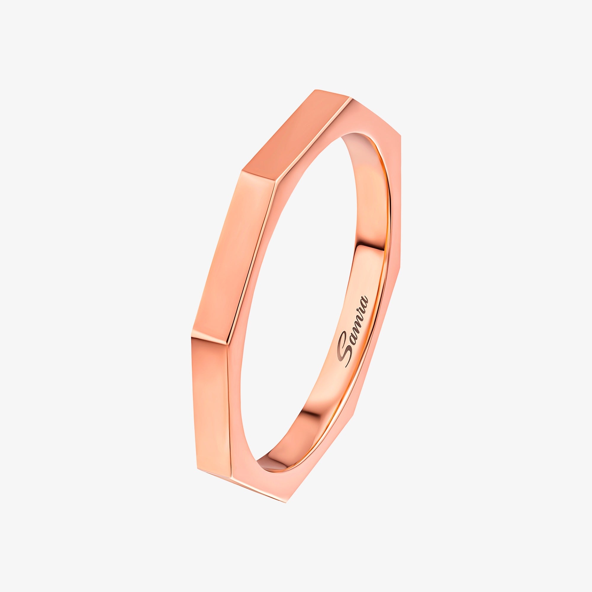 خاتم ذهبي زهري من دبلة تراث