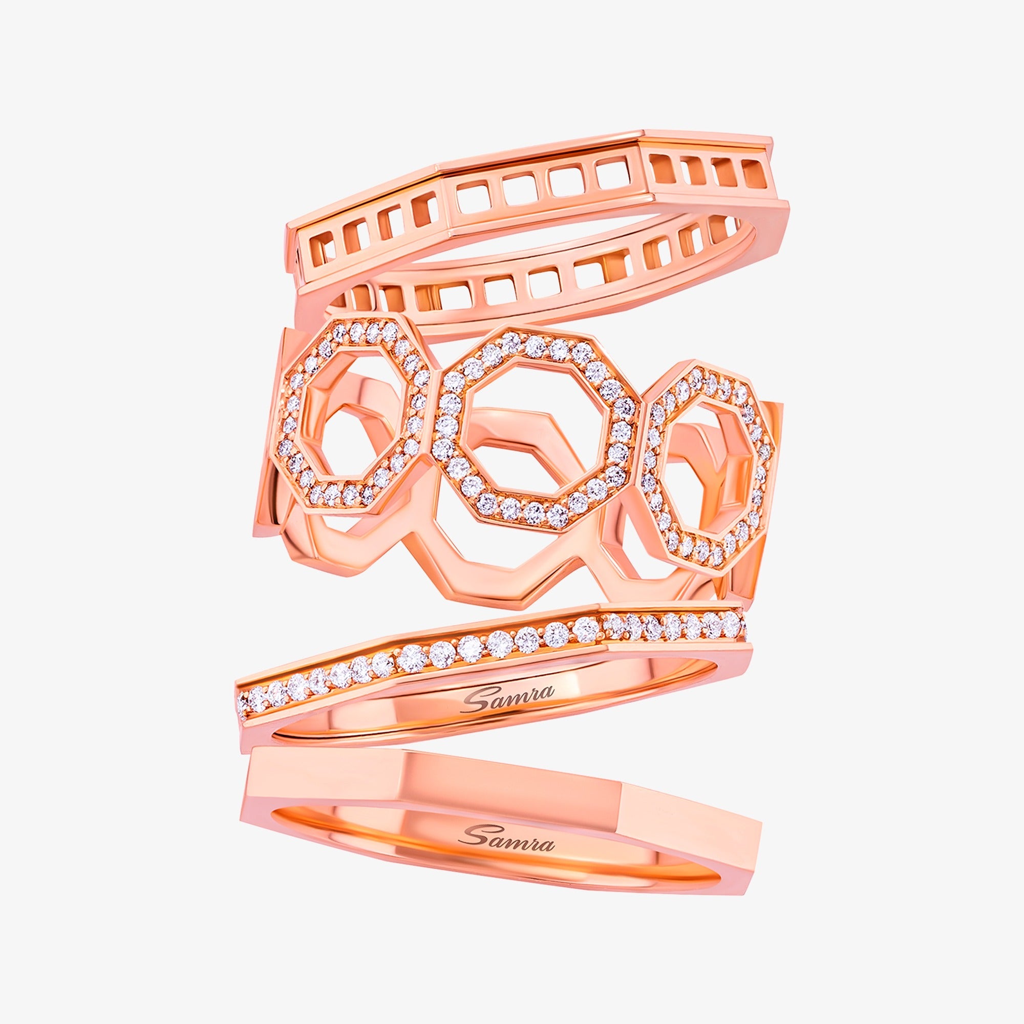 Dibla Turath Diamond Rose Gold Band