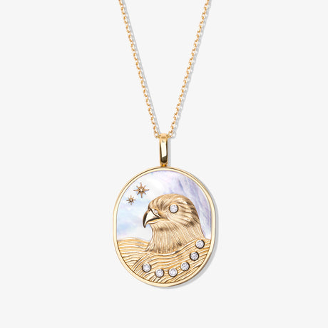 54th UAE National Day Falcon Limited Edition - NECKLACE WOMAN by Samra Jewellery