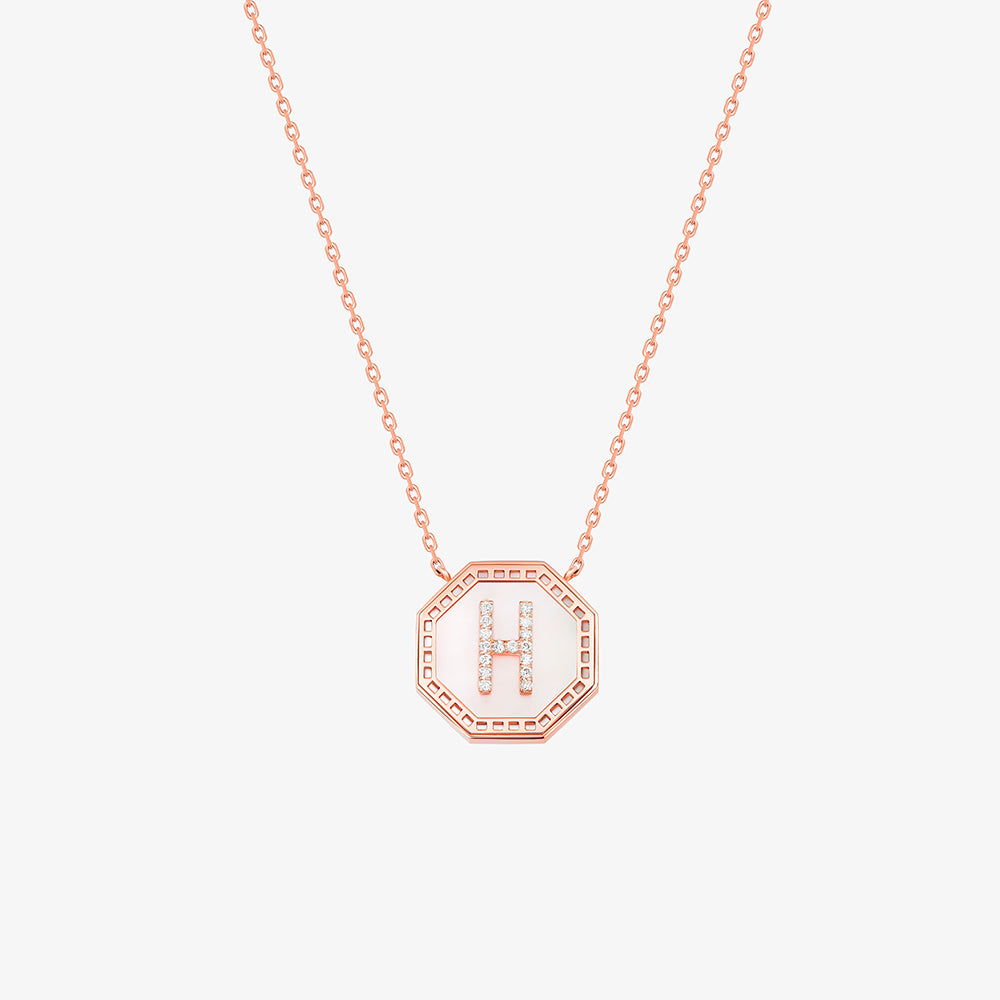 Harf Turath Letter H Necklace - NECKLACE WOMAN by Samra Jewellery