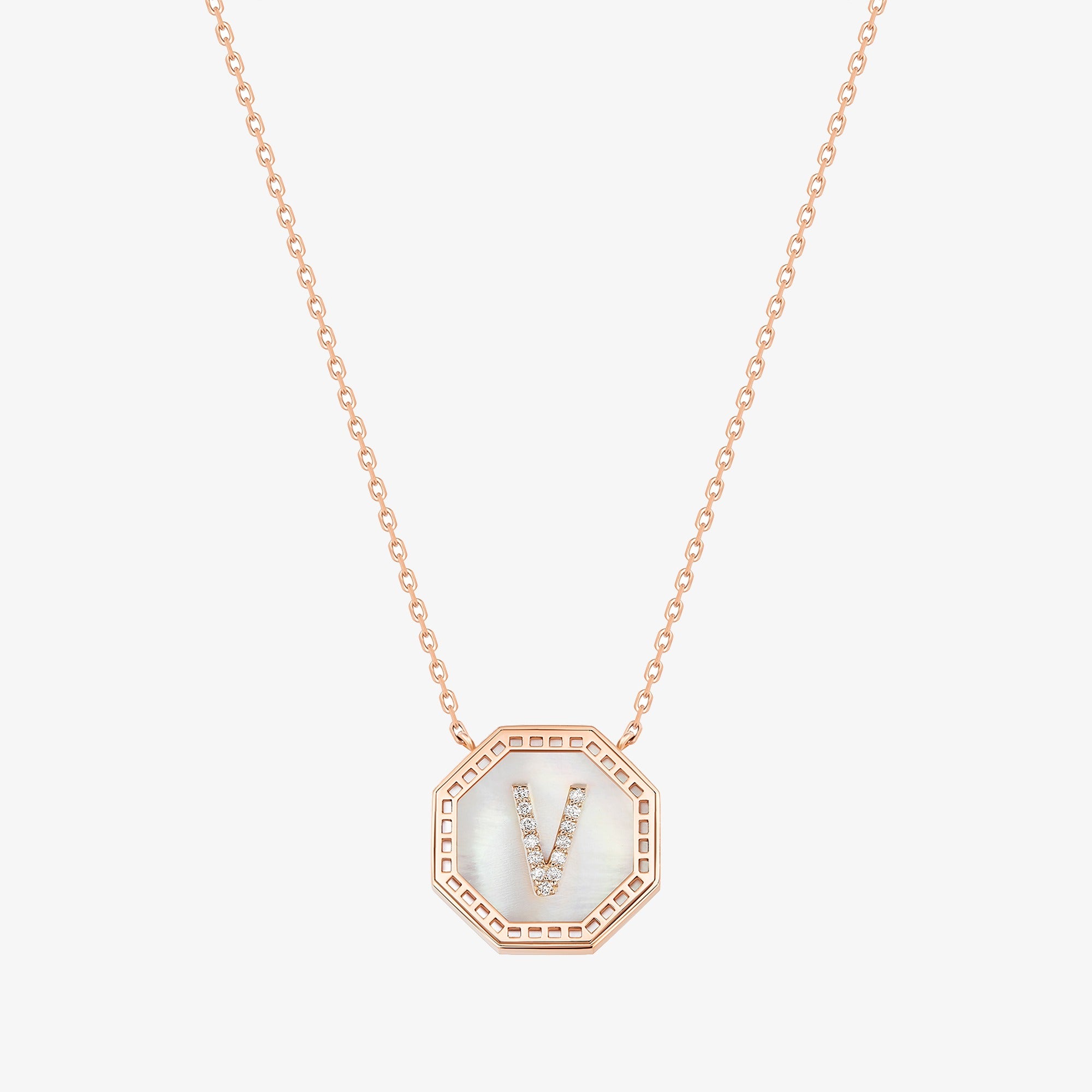 Harf Turath Letter V Necklace