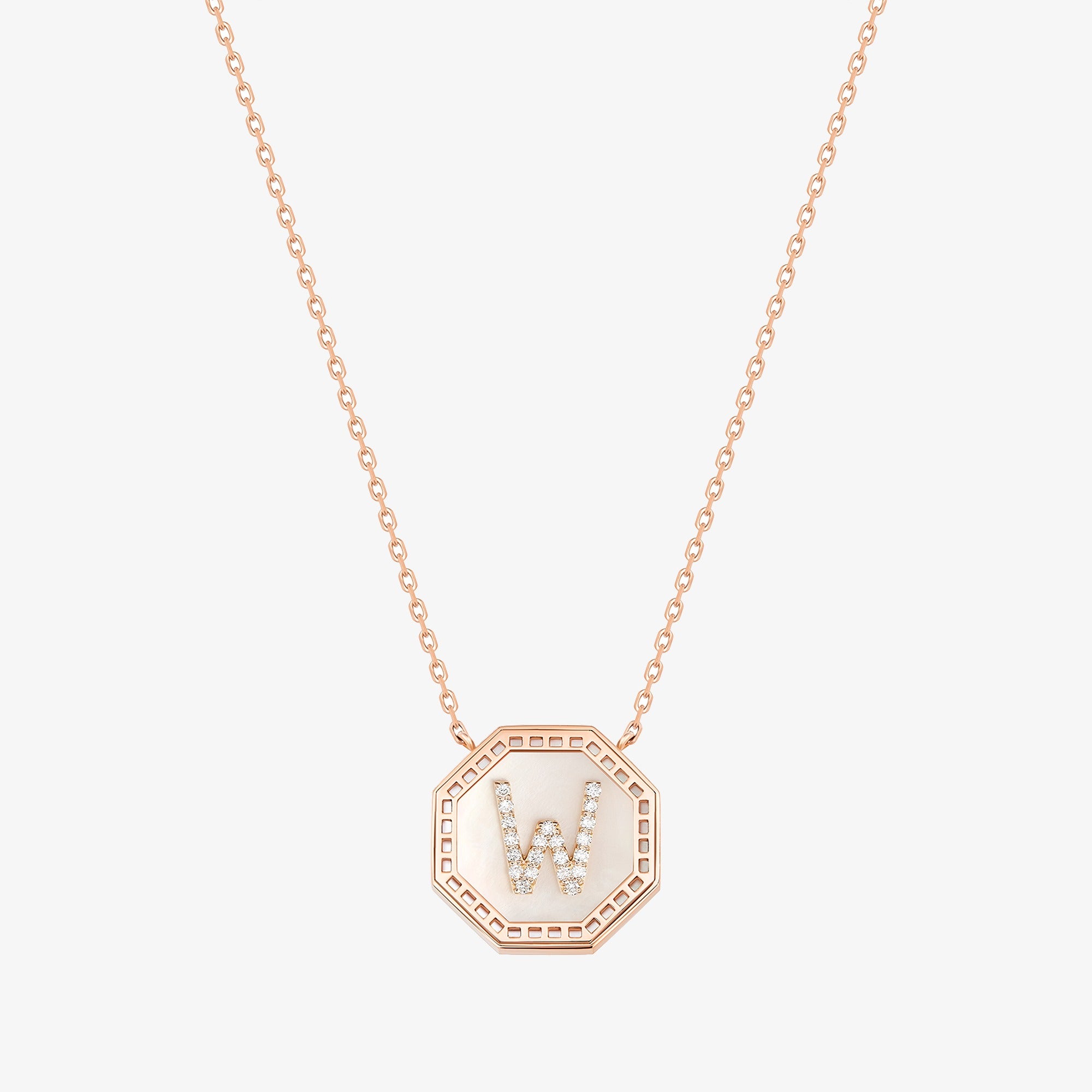 Harf Turath Letter W Necklace