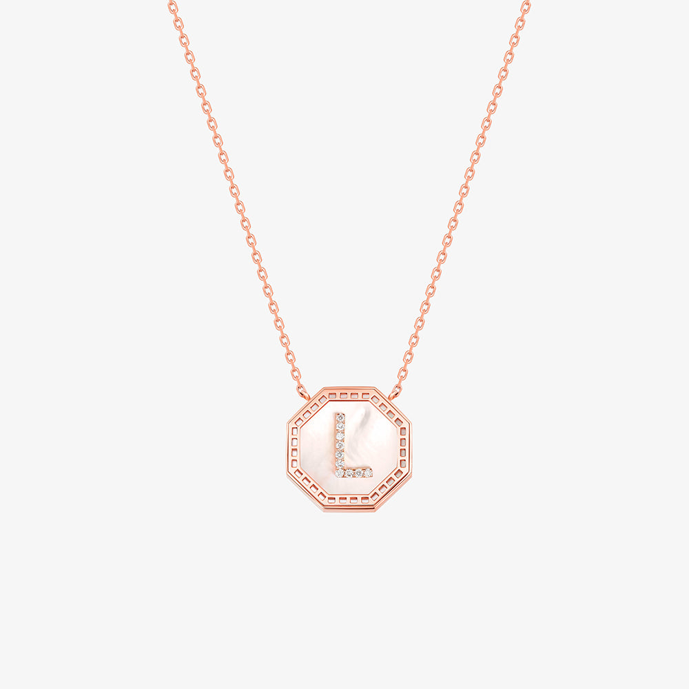 Harf Turath Letter L Necklace - NECKLACE WOMAN by Samra Jewellery