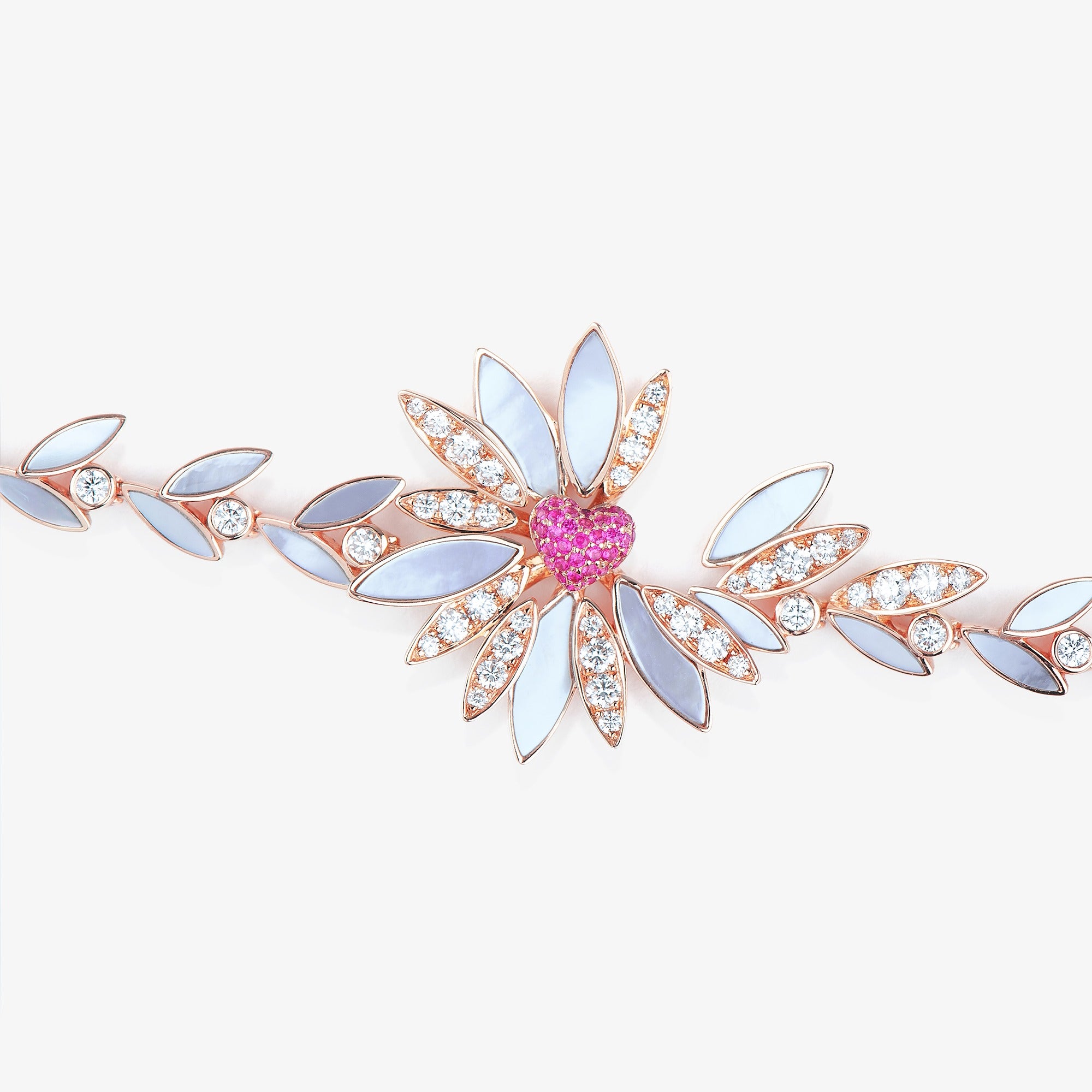 Love Me, Love Me Not Rose Gold Pink Sapphire Bracelet