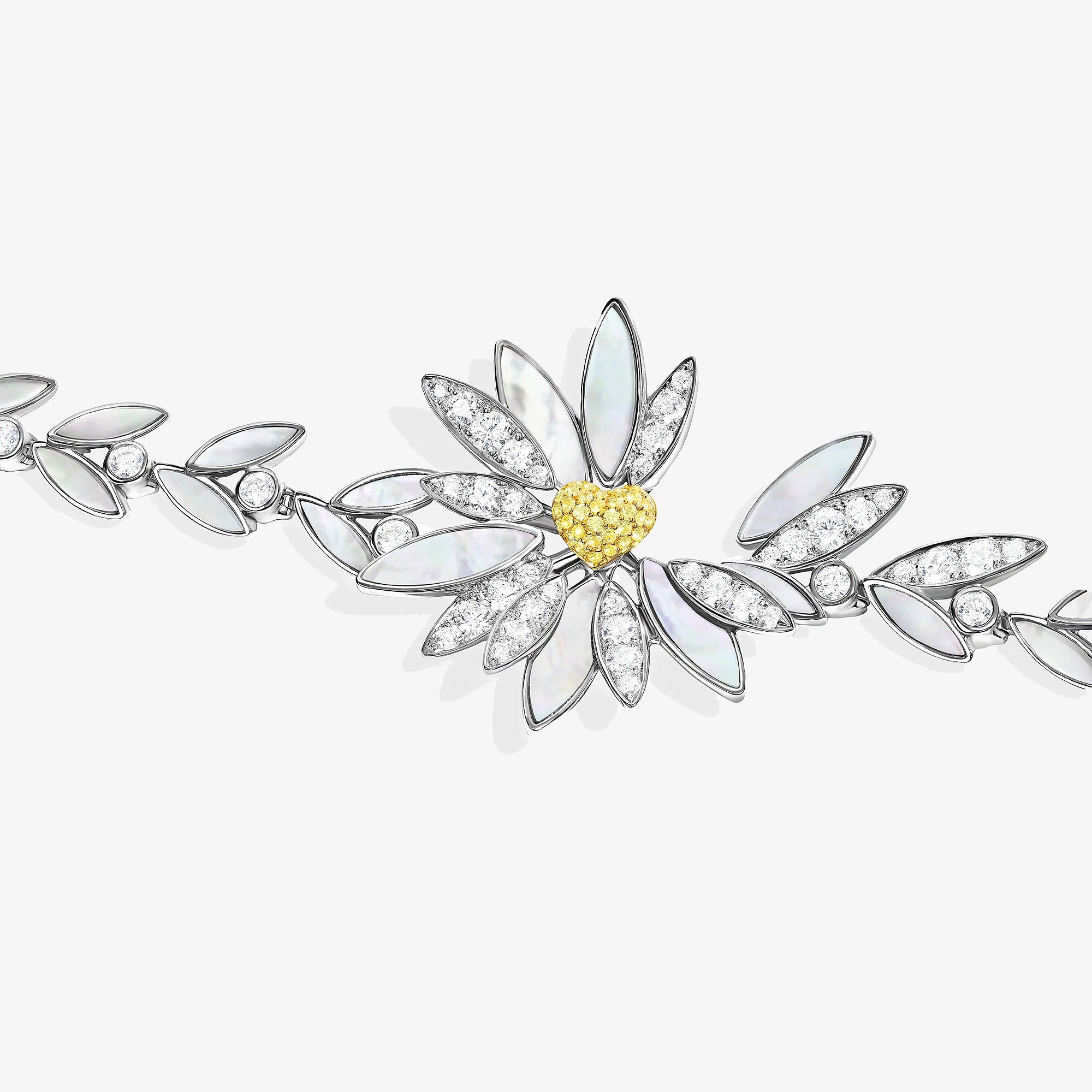 Love Me, Love Me Not White Gold Yellow Sapphire Bracelet