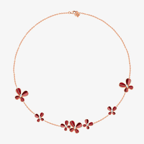 Marquise Butterfly Rose Gold Choker - NECKLACE WOMAN by Samra Jewellery