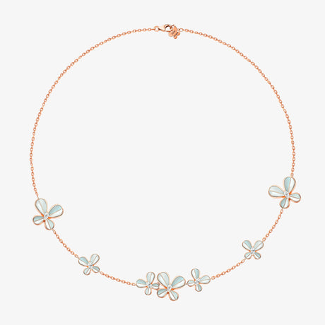 Marquise Butterfly Rose Gold Choker - NECKLACE WOMAN by Samra Jewellery