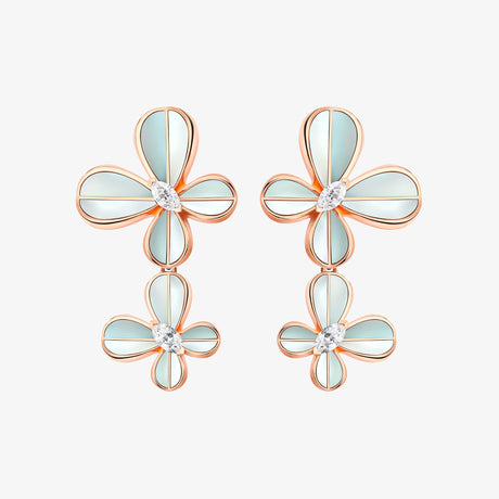 Marquise Butterfly Rose Gold Dangling Earring - EARRING WOMAN by Samra Jewellery