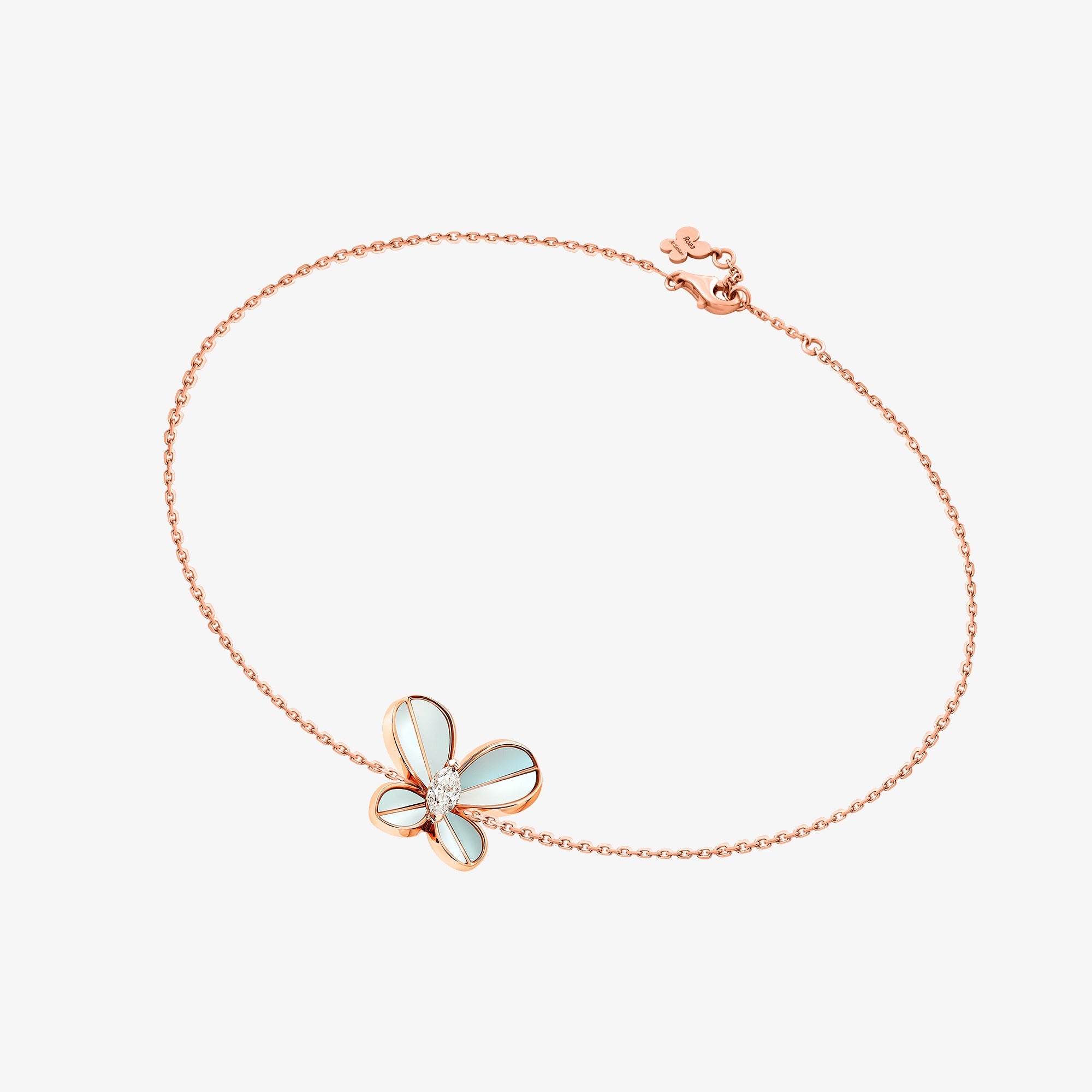 سوار الفراشة الصغير بقصّة الماركيز من الذهب الزهري