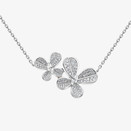 Marquise Butterfly White Gold Necklace - NECKLACE WOMAN by Samra Jewellery