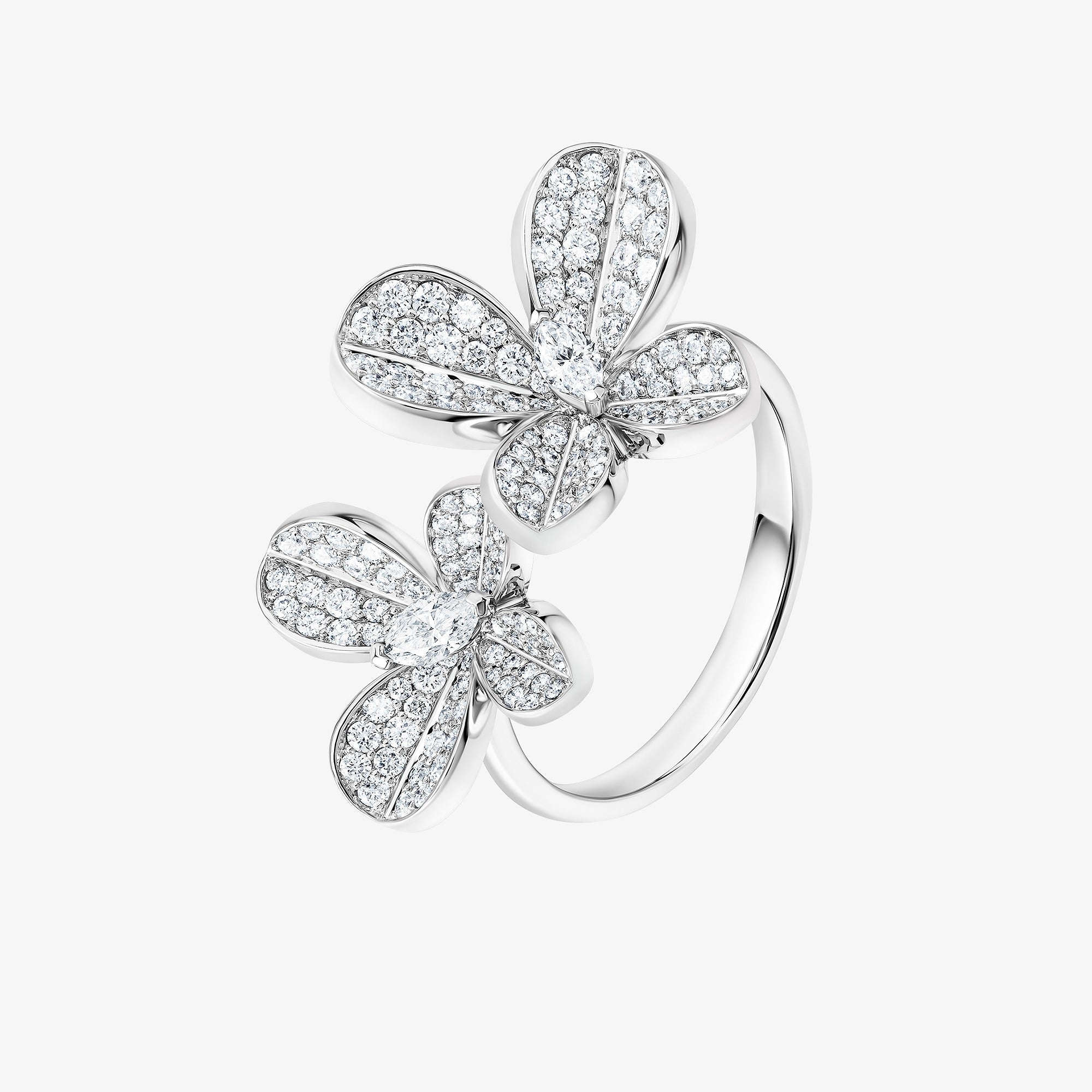 Marquise Butterfly White Gold Multi Ring