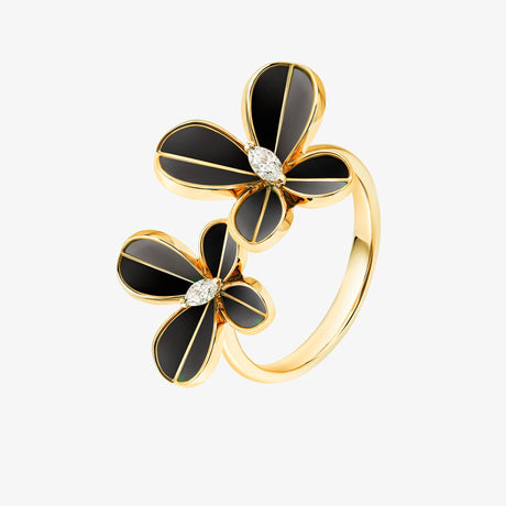 Marquise Butterfly Yellow Gold Ring - RING WOMAN by Samra Jewellery