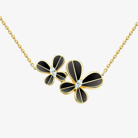 Marquise Butterfly Yellow Gold Necklace - NECKLACE WOMAN by Samra Jewellery