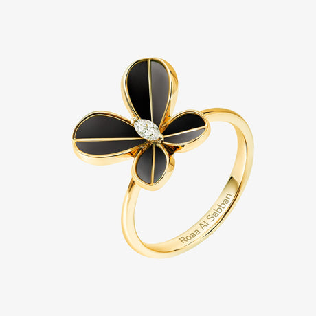Marquise Butterfly Yellow Gold Large Ring - RING WOMAN by Samra Jewellery