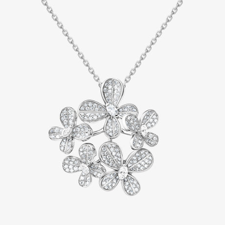 Marquise Butterfly White Gold Multi Necklace - NECKLACE WOMAN by Samra Jewellery