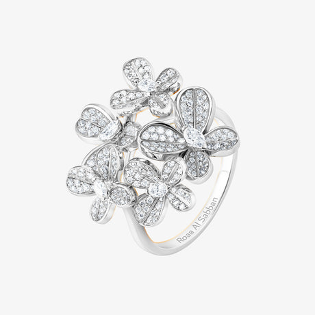 Marquise Butterfly White Gold Multi Ring - RING WOMAN by Samra Jewellery