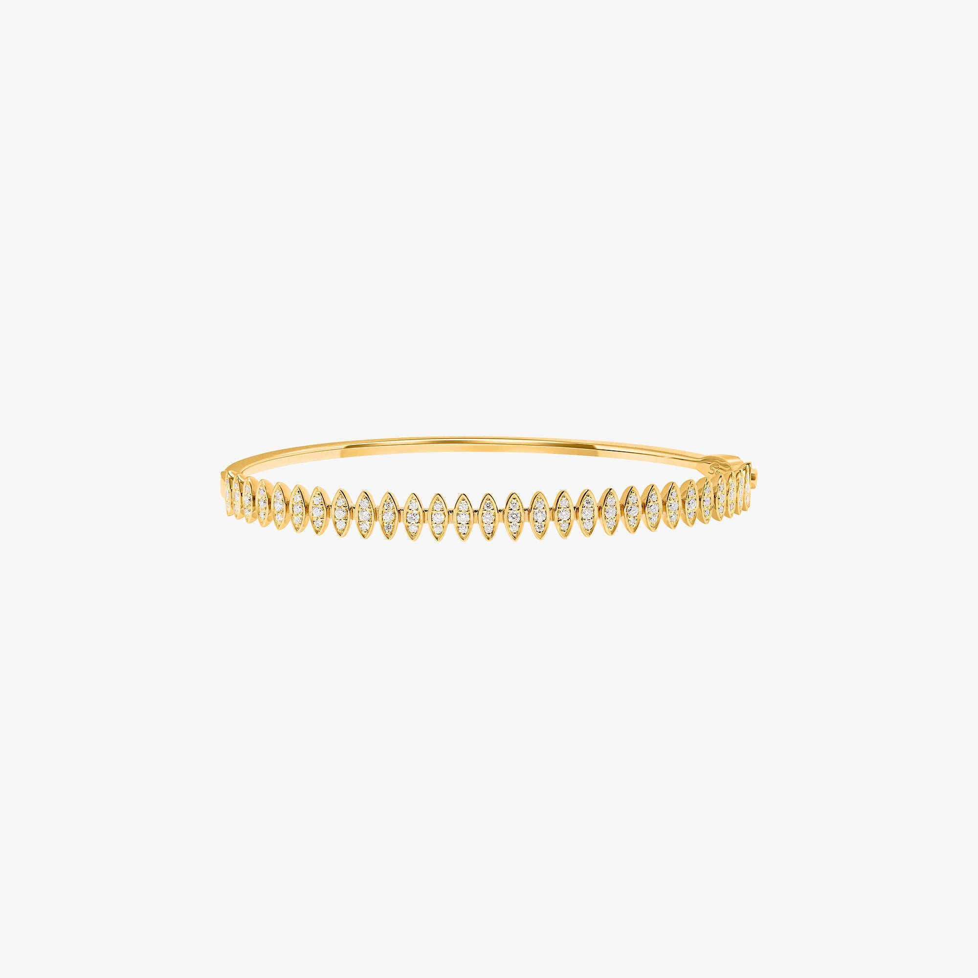 Barq Marquise Yellow Gold Diamond Small Bangle