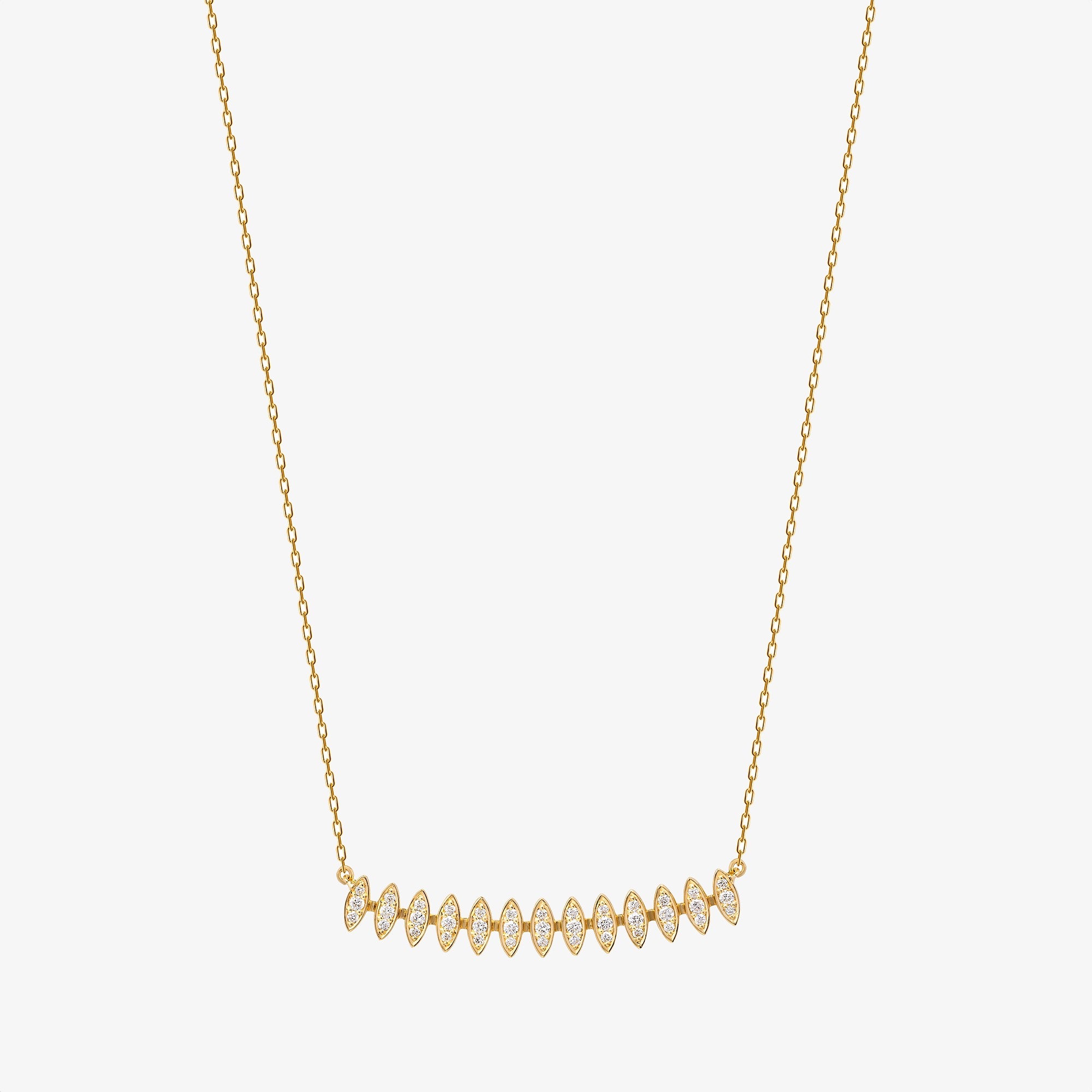 Barq Marquise Yellow Gold Diamond Small Necklace