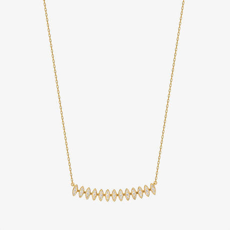 Barq Marquise Yellow Gold Diamond Small Necklace - NECKLACE WOMAN by Samra Jewellery