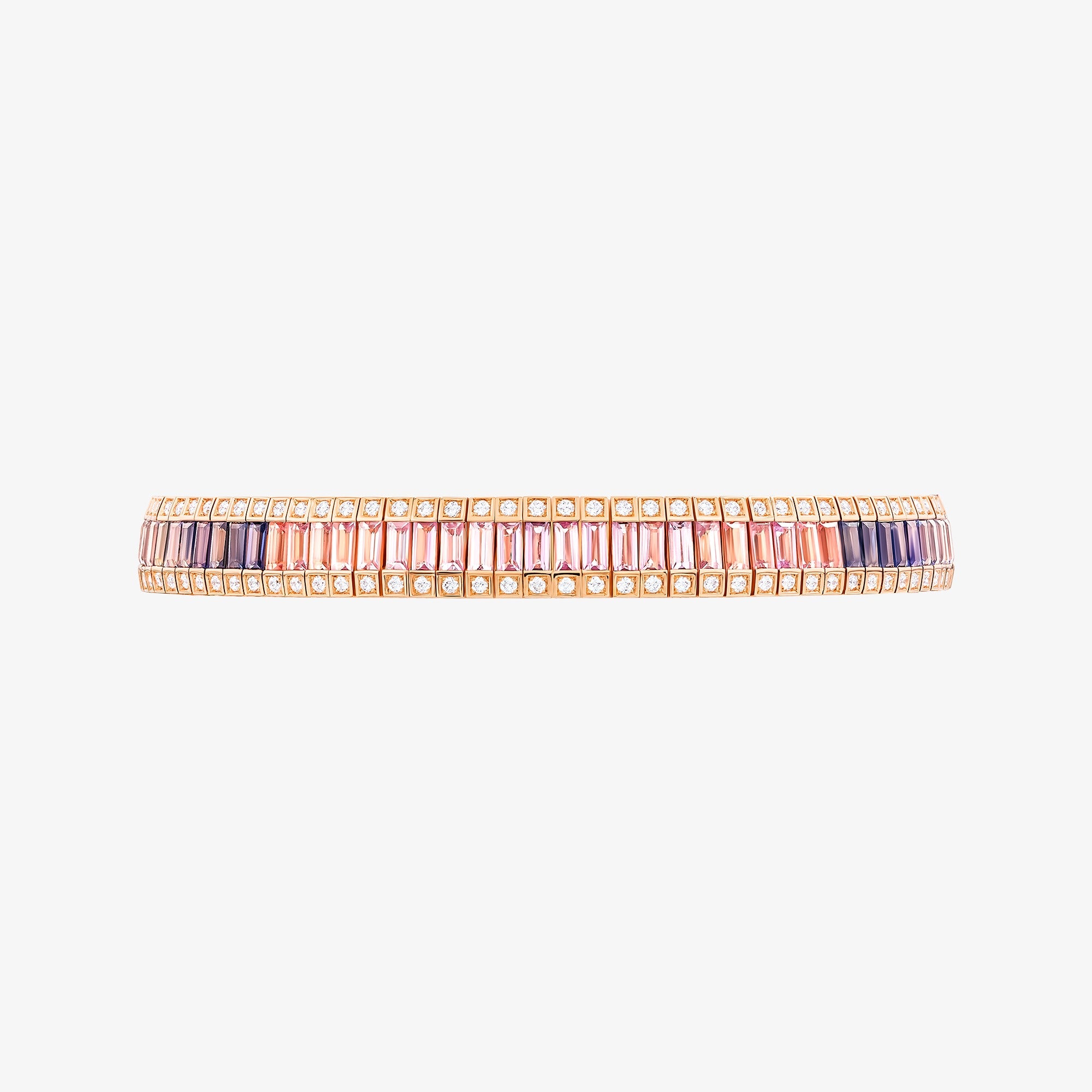 Noor Rose Gold Baguette Sapphire Bracelet