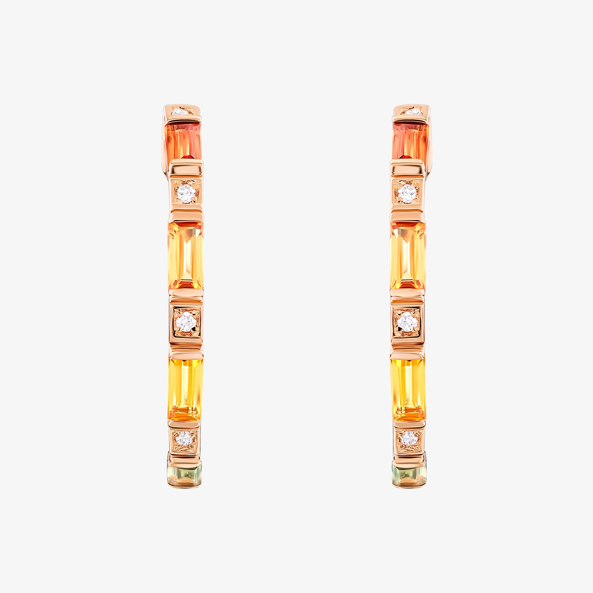 Noor Rose Gold Sapphire Small Hoop Earring