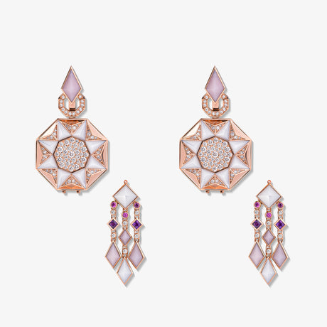 Sarh Blush Pink Diamond Earrings - EARRING WOMAN by Samra Jewellery