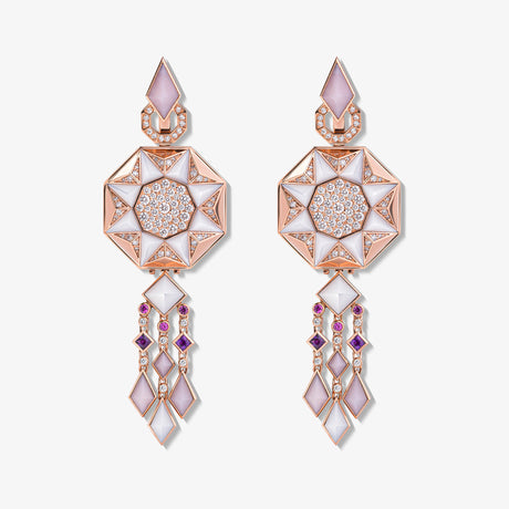 Sarh Blush Pink Diamond Earrings - EARRING WOMAN by Samra Jewellery