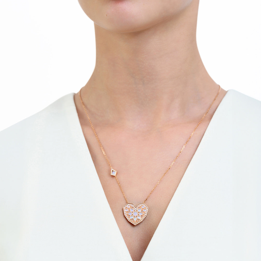 Qalb Turath Large Necklace - Samra Jewellery - Diamond Jewellery - TURATH