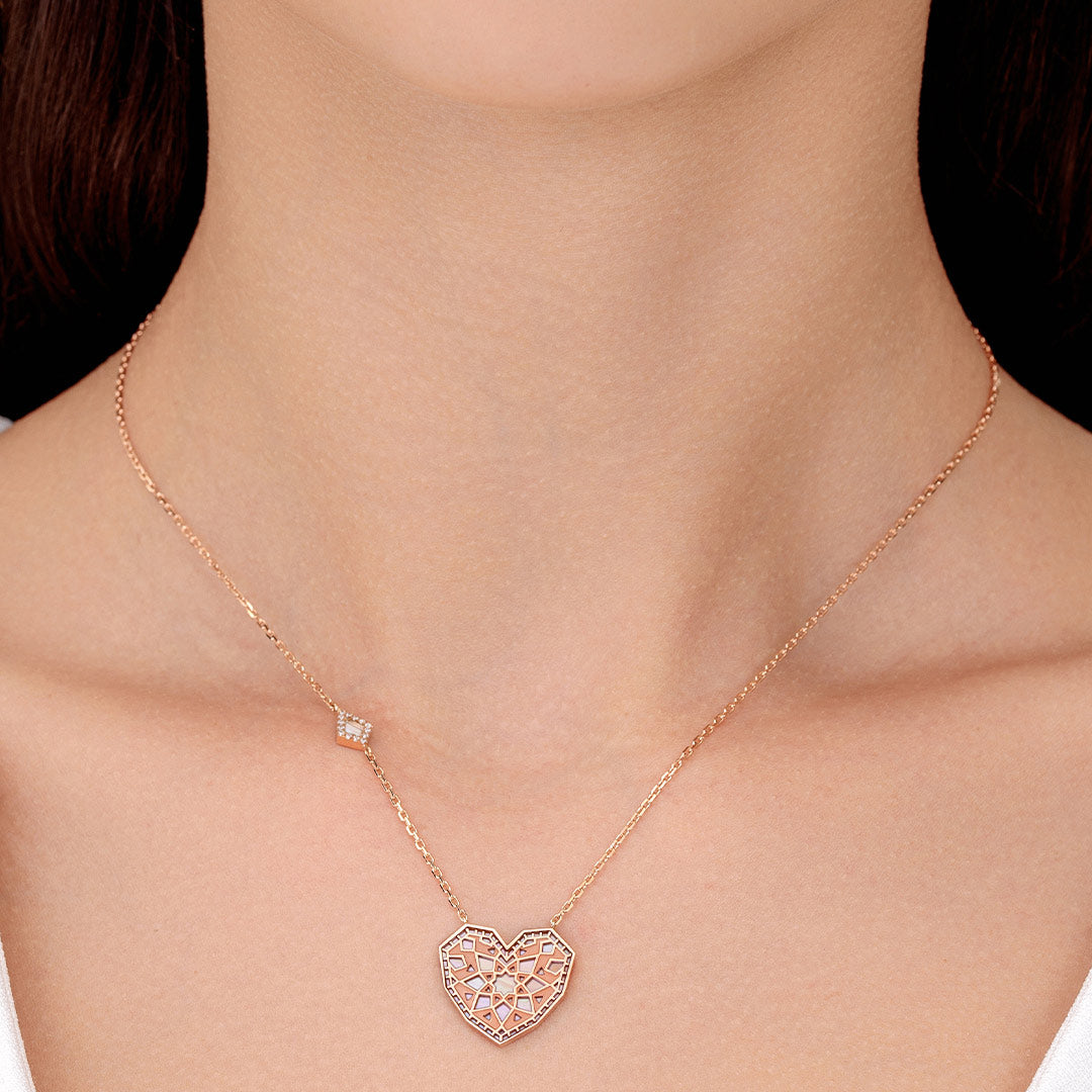 Qalb Turath Medium Necklace - Samra Jewellery - Diamond Jewellery - TURATH